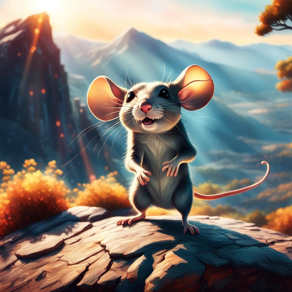 Crazy Mouse in Hyper-Realistic Concept Art