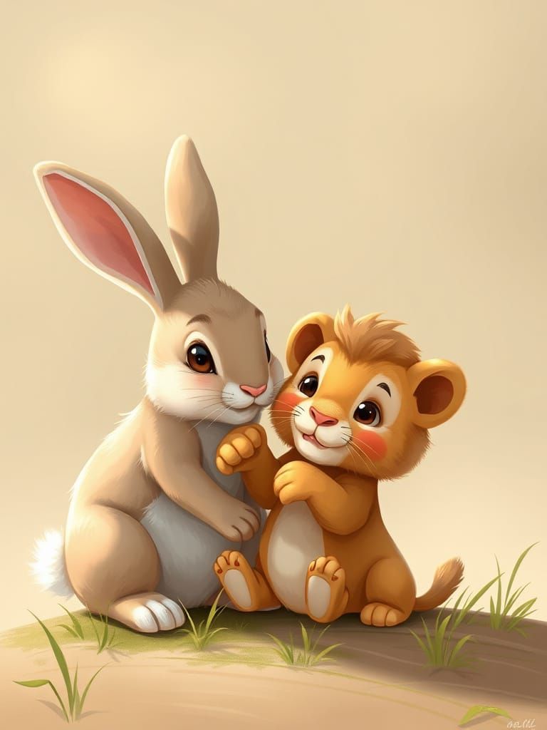 Cute Friends Play in Harmony