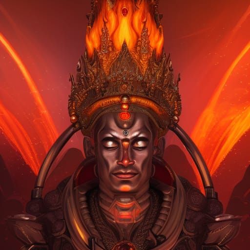 Futuristic Crown of Agni: Sci-Fi Matte Painting