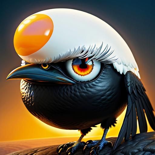 Surreal Fluffy Creature in Miami Sunset, 3D Render