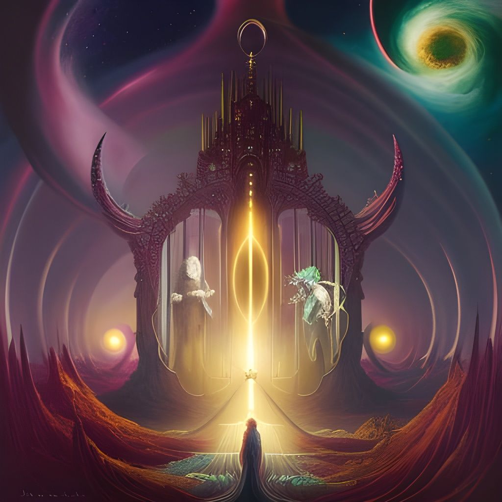 Cosmic Arrow of Time in Rococo Fantasy Art