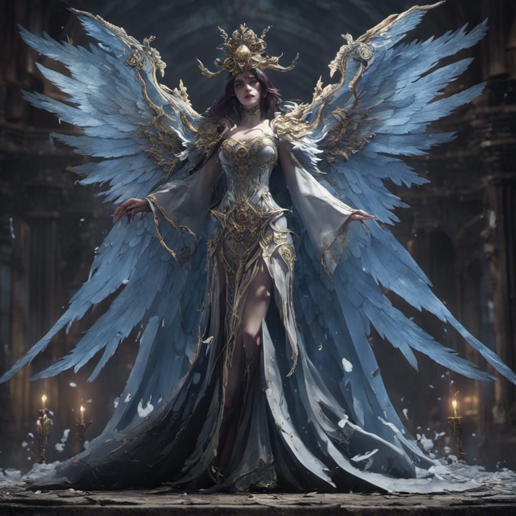 Albedo Casting Magic: Dark Fantasy Animated Art