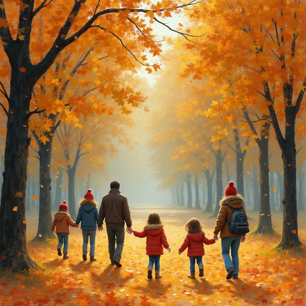 Autumn Afternoon in Impressionist Style