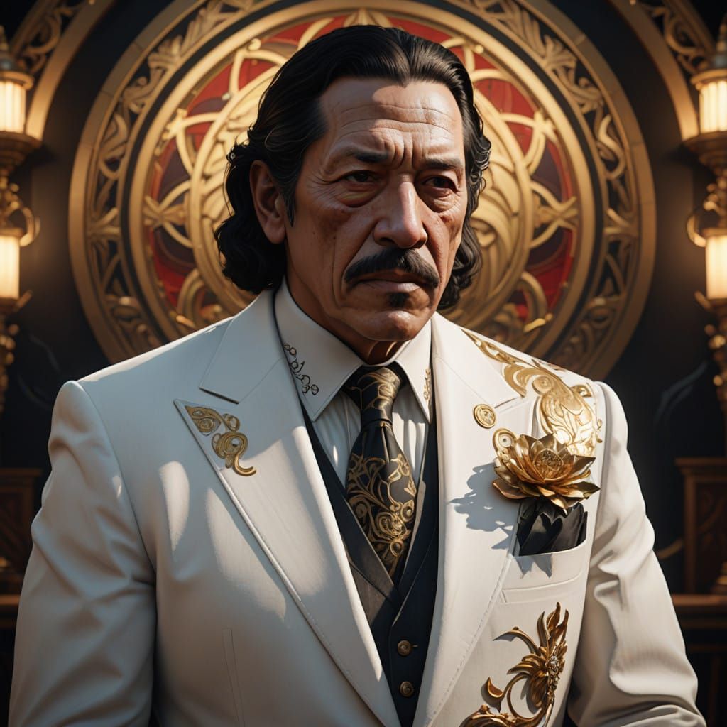 Danny Trejo as Pablo Escobar in Opulent 8K Concept Art