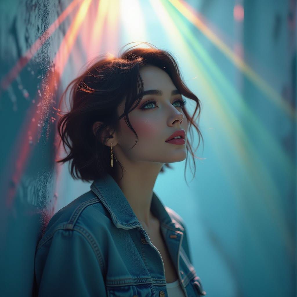 Surreal Ethereal Light Rays in Cosmic Abstraction