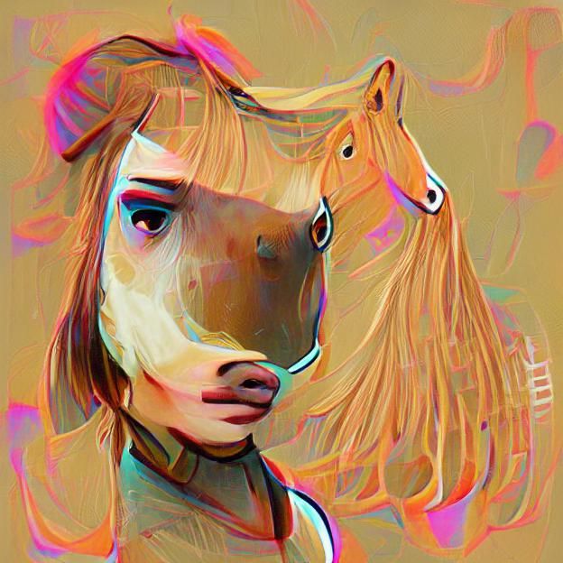 Horse Galloping Through Meadow