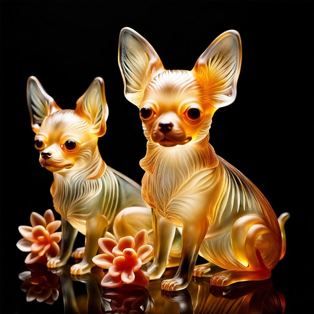 Glass Art: Rene Lalique´s chihuahuas!
