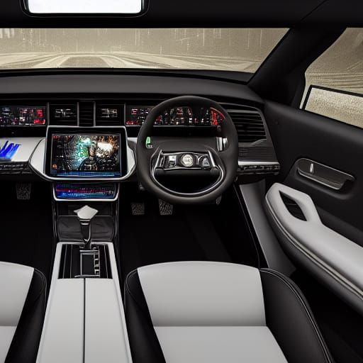 Police Car Interior in Detailed Digital Art