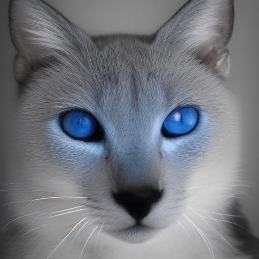 Cat with Blue Eyes