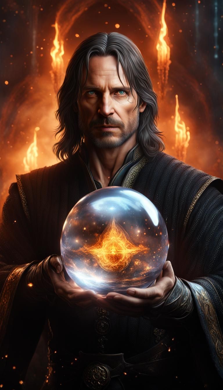 Aragorn and the Fiery Crystal Ball