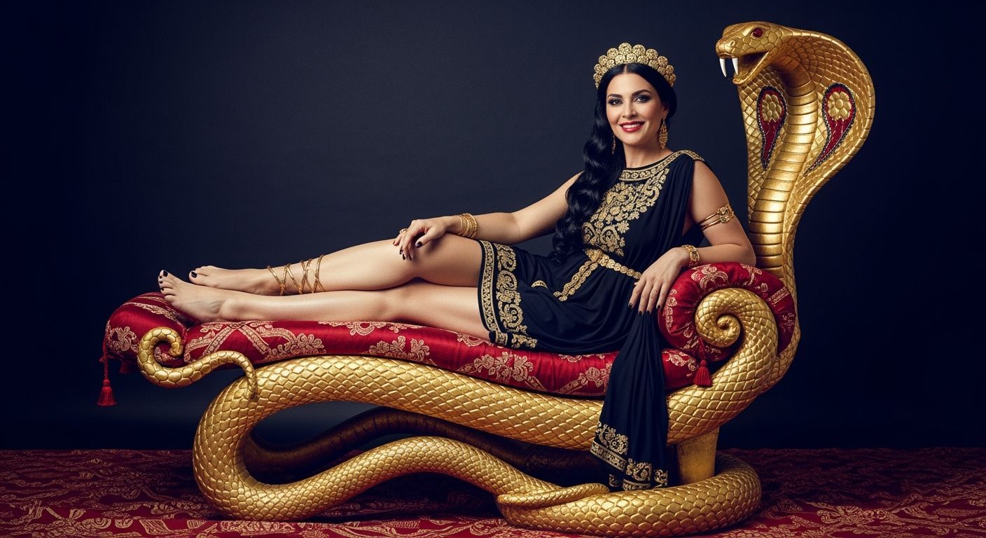 Roman Empress Lounging on a Serpent Chaise Longue