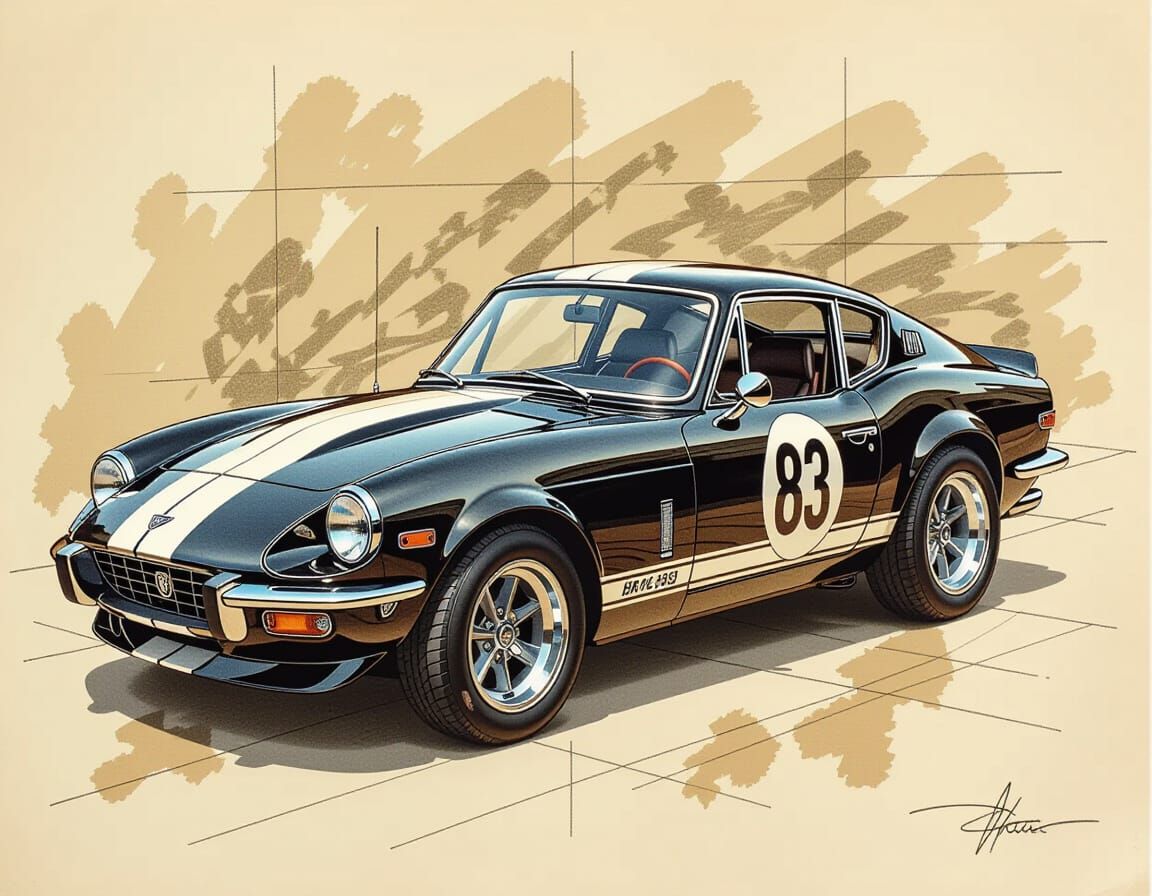 Retro-Modern 1969 Triumph GT6 Drawing