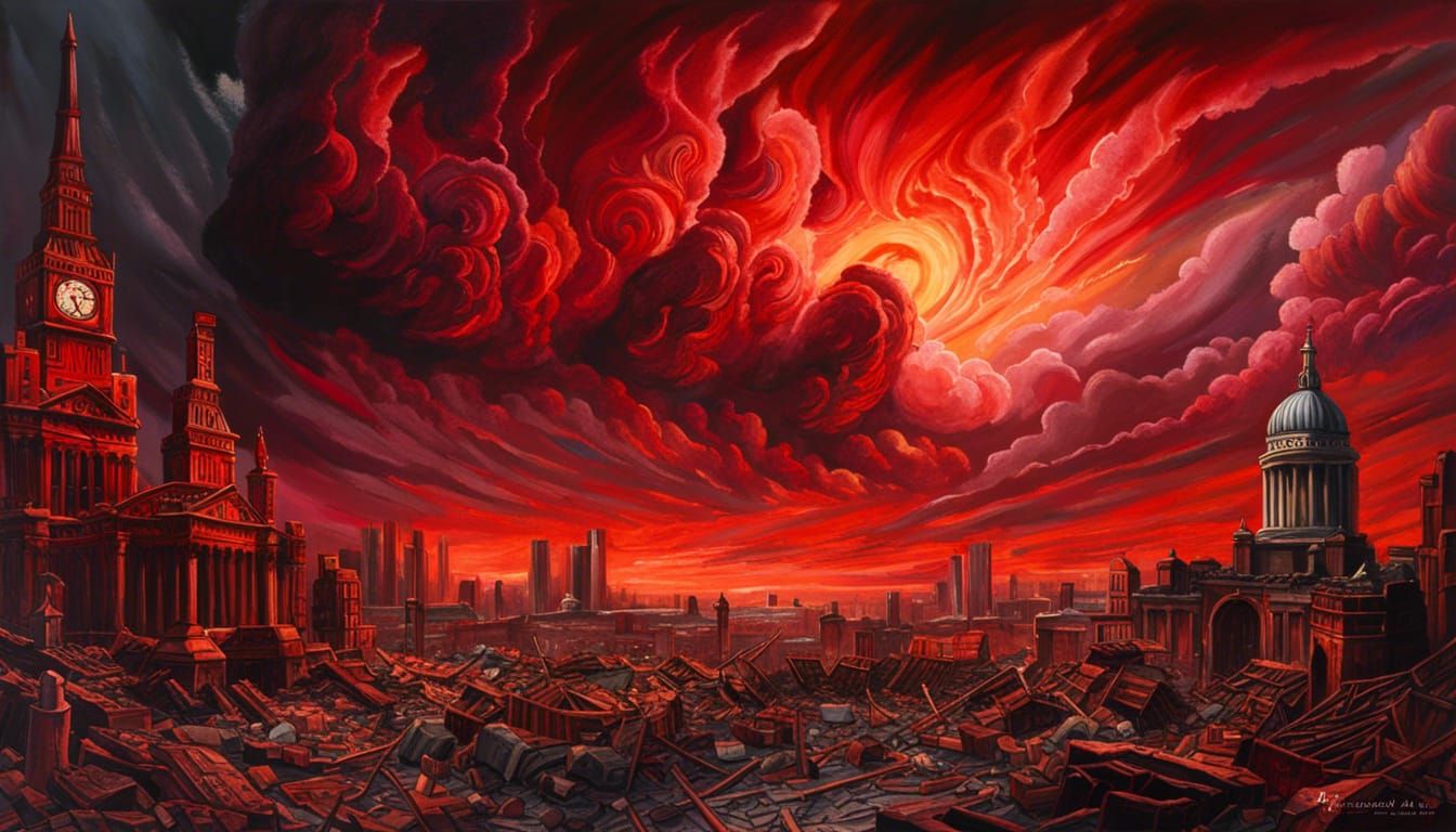 The Ruins Of The City After The Bomb