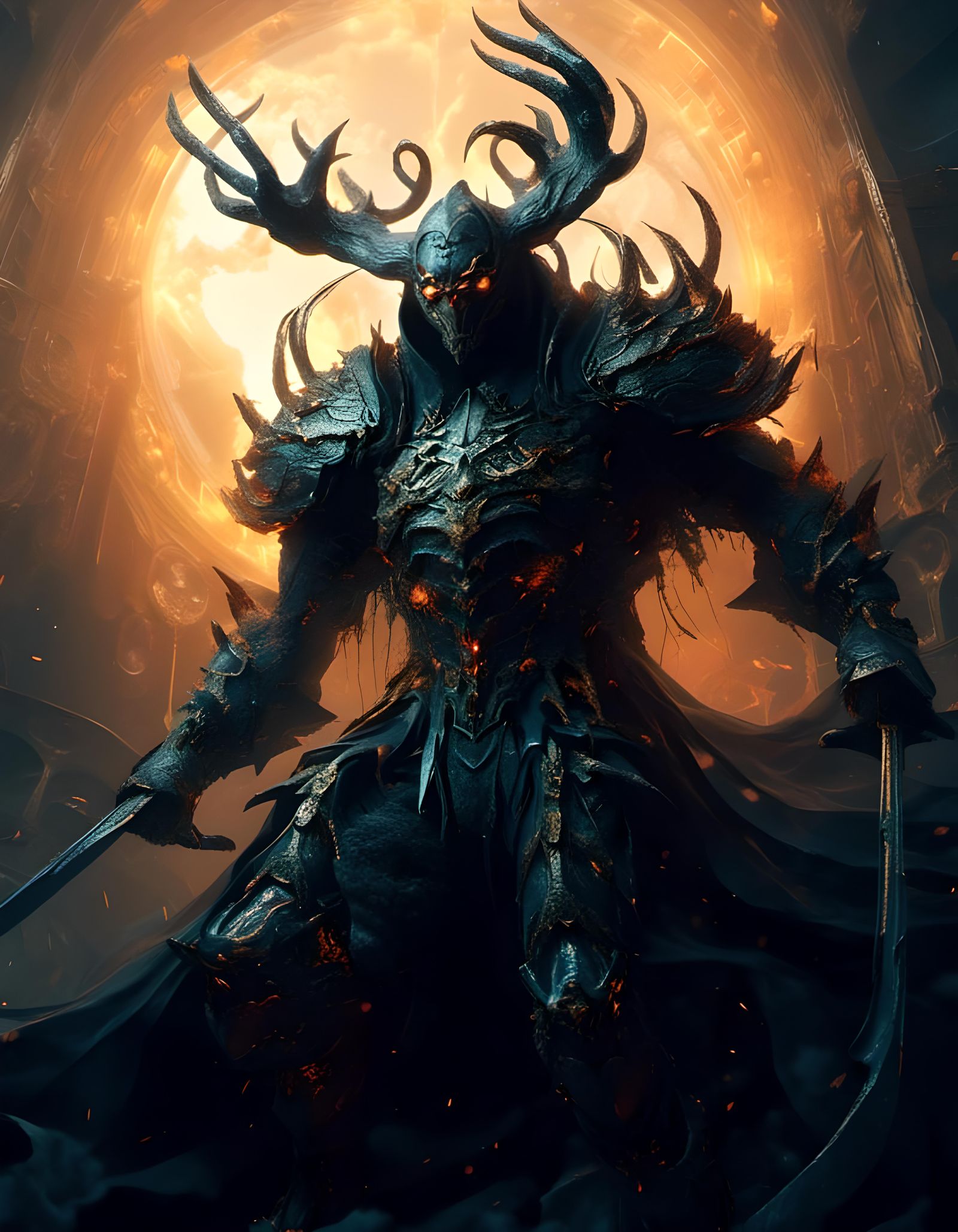 Astral Fairy Cowboy Couple in Dystopian Twilight