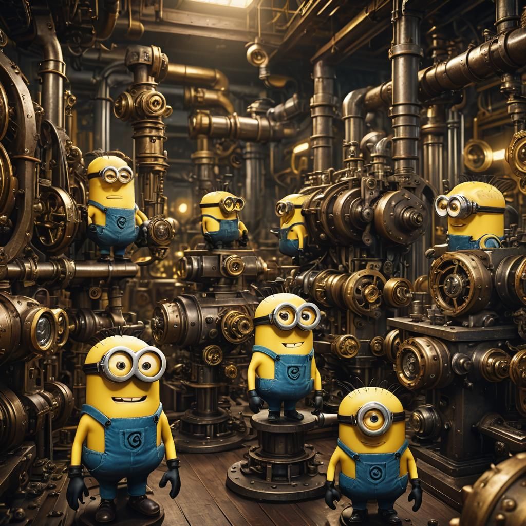 Steampunk Minions in Moody Laboratory