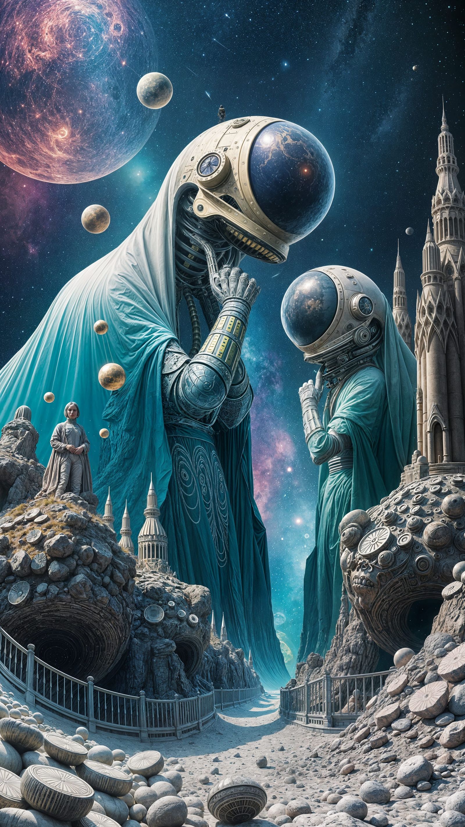 Surreal Cyberpunk Art in 2:3 Aspect Ratio