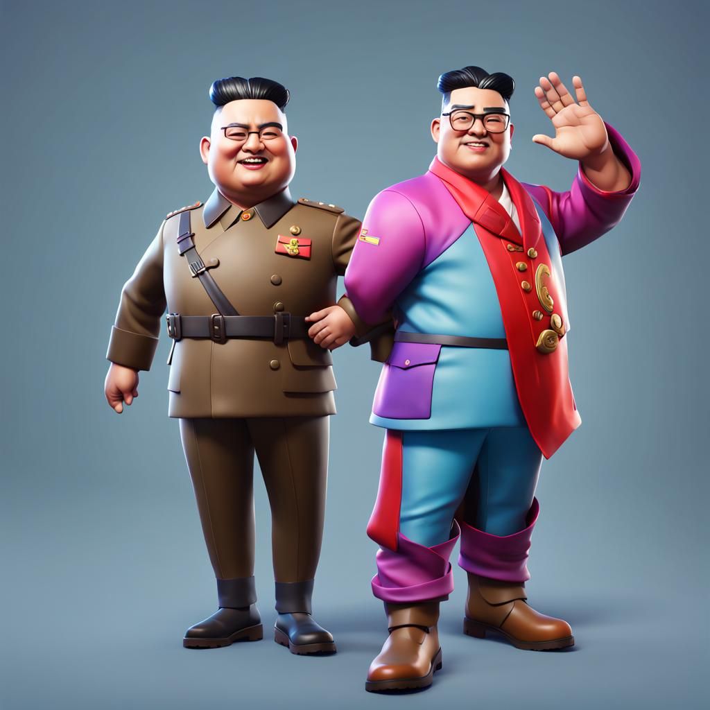 North Korean Dictator Fortnite Skin: Pixar-Style 3D Art