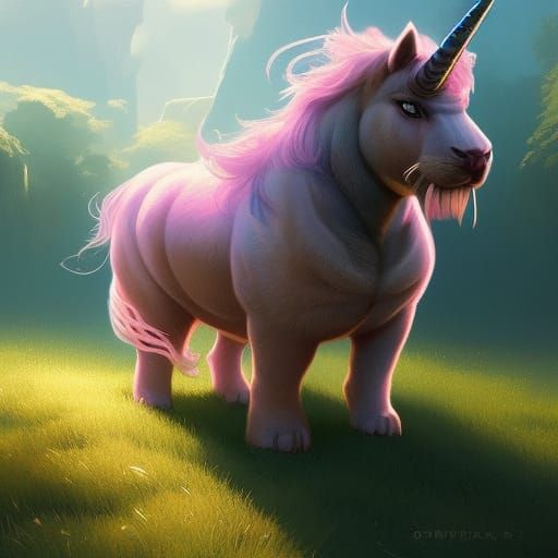 Chibi Pastel Unicorn Digital Art