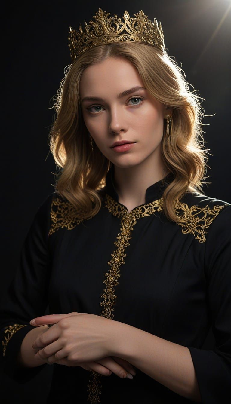 Ethereal Model in Baroque Couture Fashion Photography