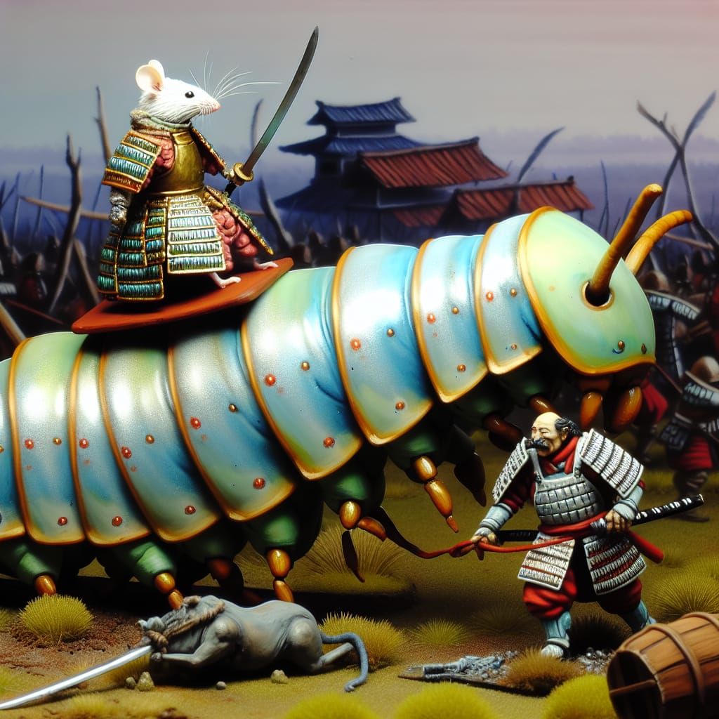 Armored Caterpillar Warhorse on Picturesque Battlefield