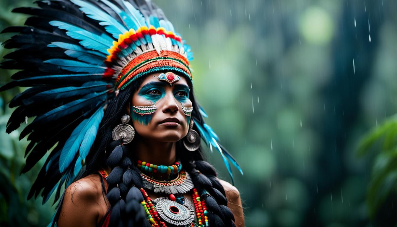 Aztec Princess Ceremony in Rainforest