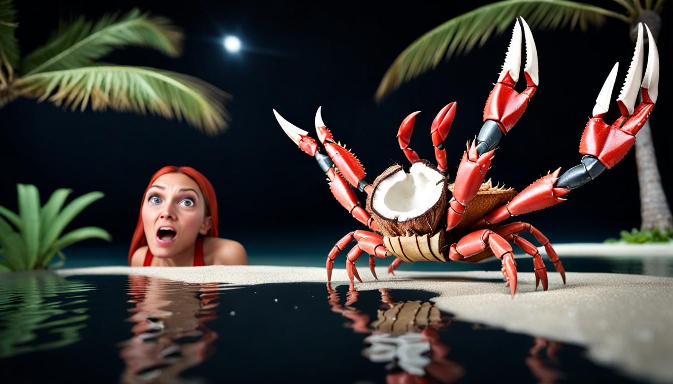 Fnord Island Coconut Crab Races, Pointillism Style