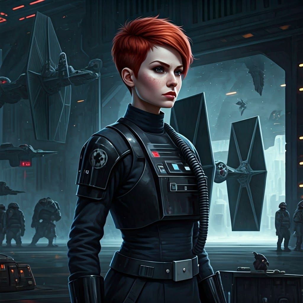 Imperial Pilot in Spaceport, Digital Art