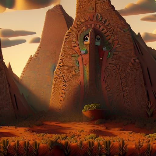 red mountains