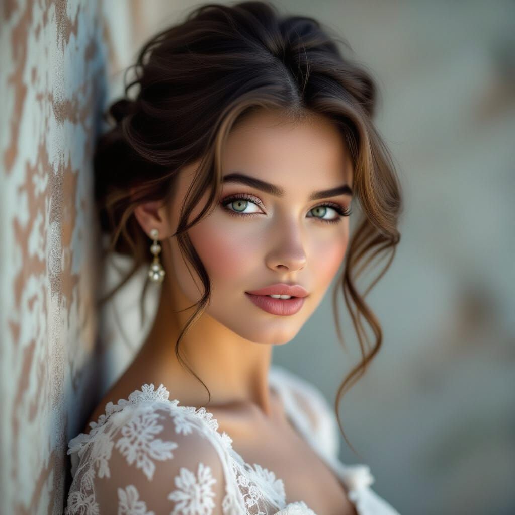 Whimsical Girl Portrait with Dreamy Expression