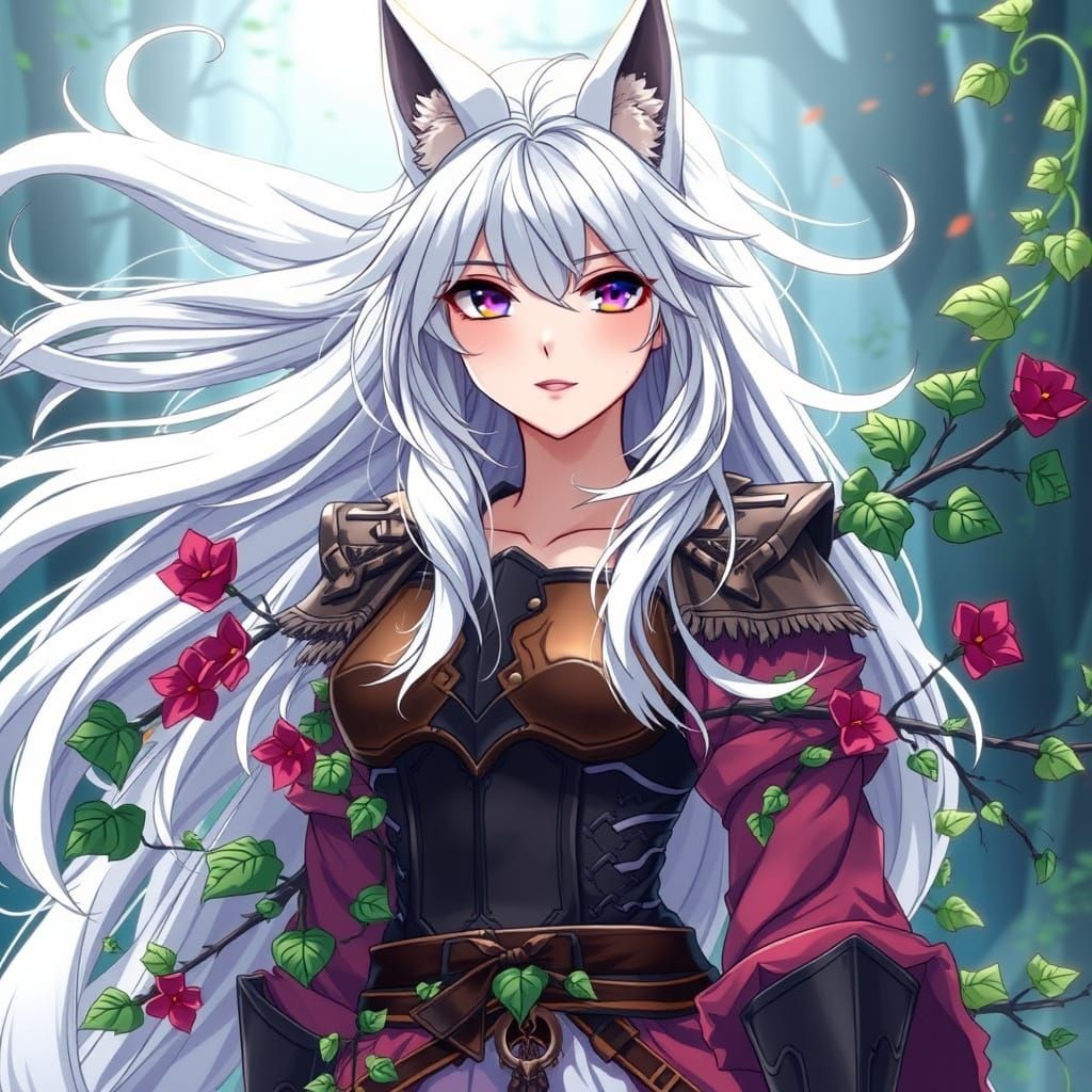 Anime Wolf Princess in Heroic Pose