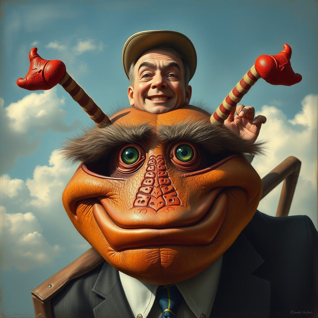 Surreal Mite Portrait in a Dark Fantasy Style