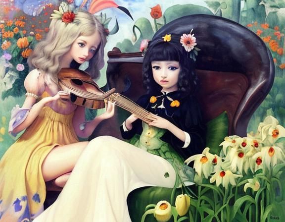 Dreamlike Utopia: Surreal Flowers and Animals