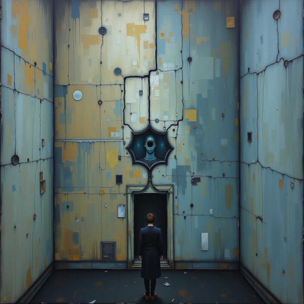 Surreal Room Echoing with Grief and Emotion