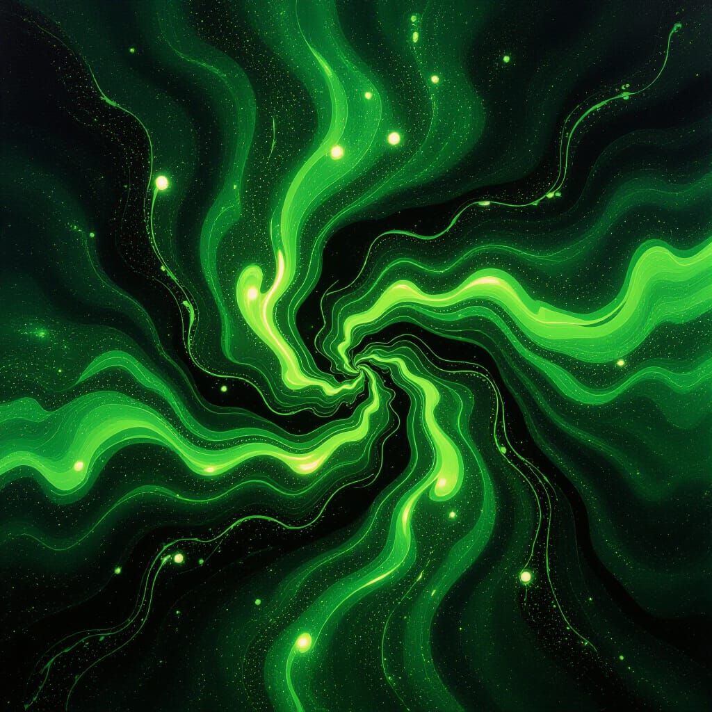 Gloss fluorescent green night black  light