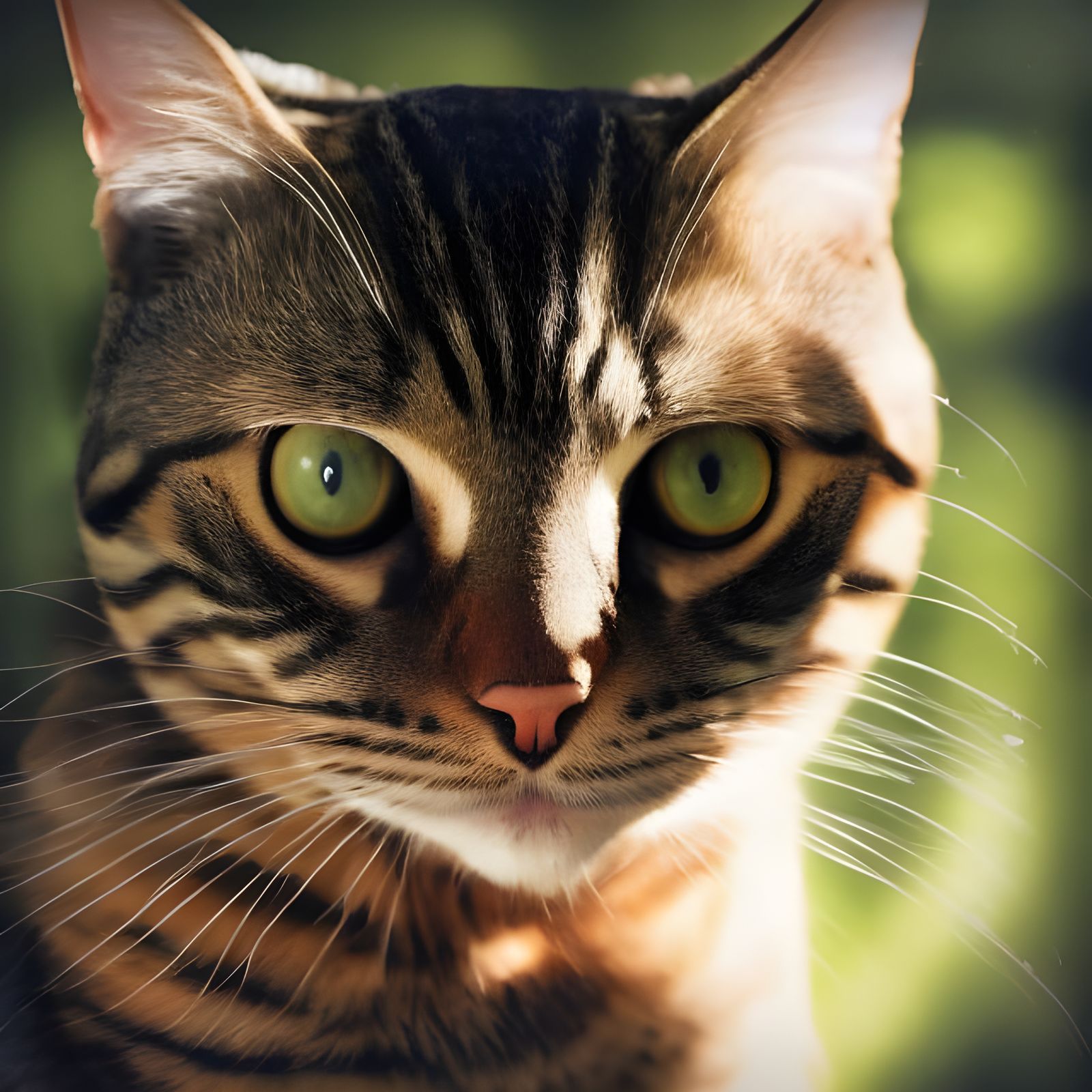 Tabby Cat Portrait in Natural Light