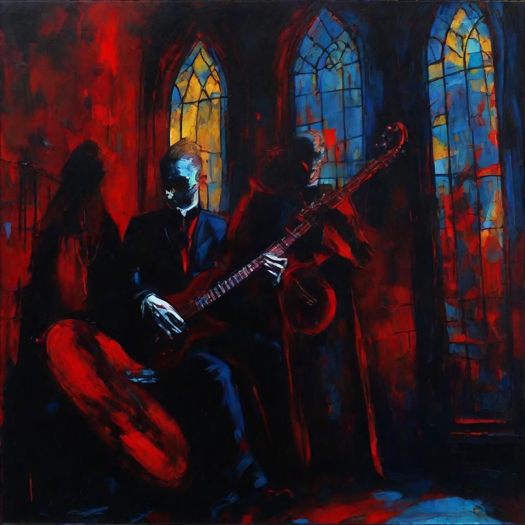 Vampires Play Bloody Blues: Gothic Expressionist Street Art