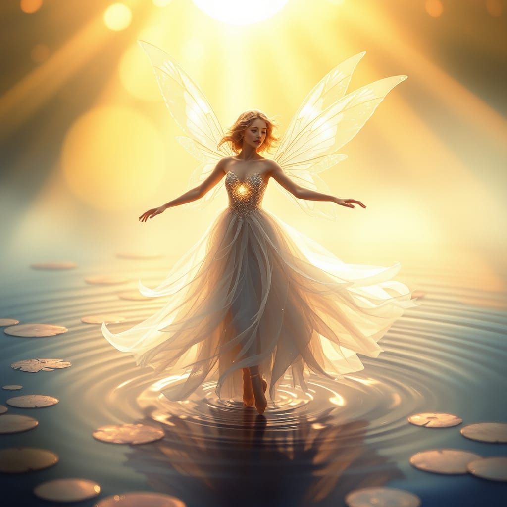 Ethereal Fairy Dances Under Moonlight