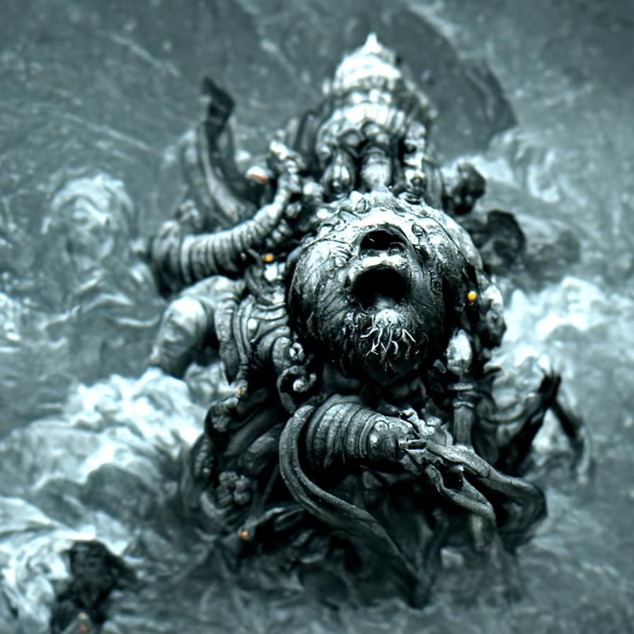 Horrific Hindu God in Unreal Engine Style