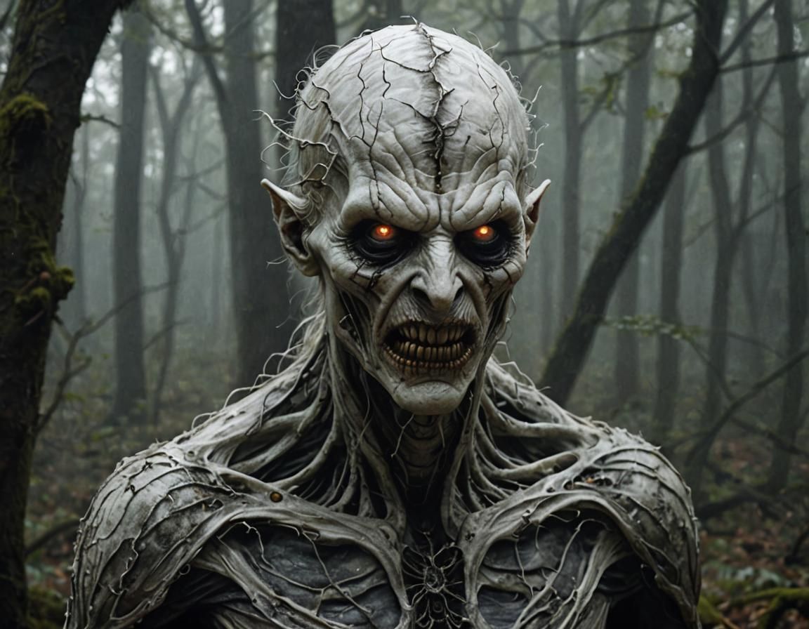 Terrifying Pale-Faced Evil Entity