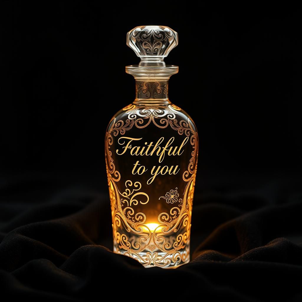 Elegant Crystal Perfume Bottle in Surreal Style