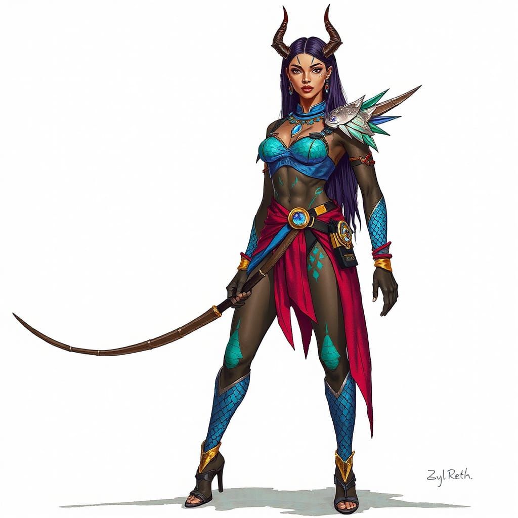 Zorathian Huntress: Sci-Fi Fantasy Alien Warrior
