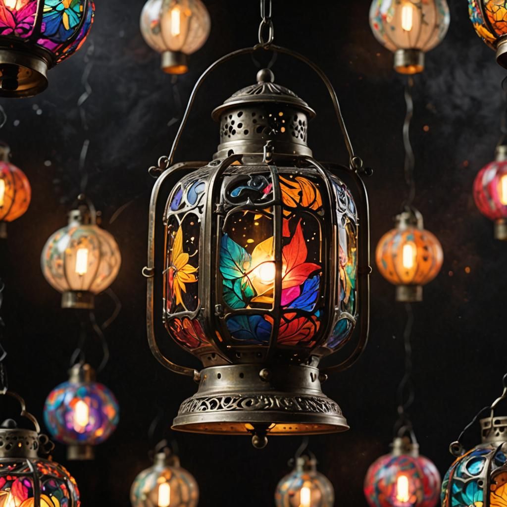 Ethereal Lantern of Dreams in the Darkness