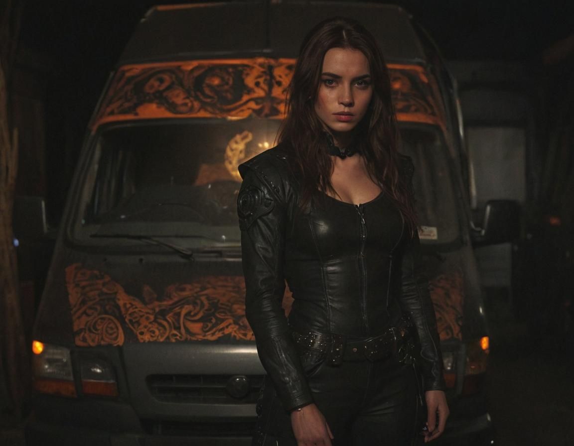 Female Assassin in Chiaroscuro Lighting