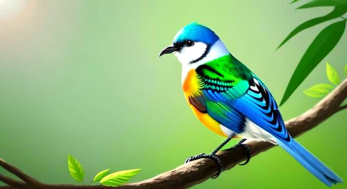 Colorful Wingless Bird: A Feathered Fantasy