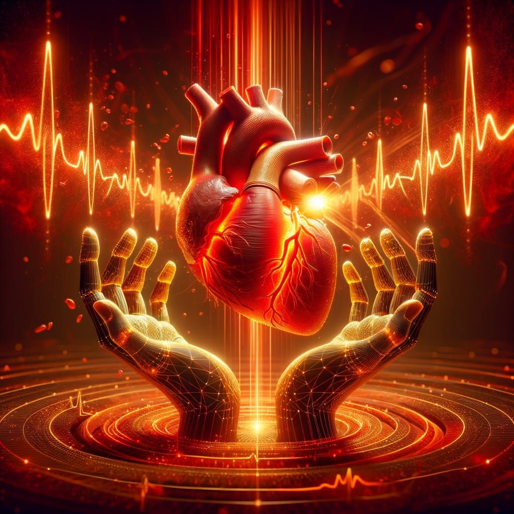 Hyperrealistic Heart in Motion