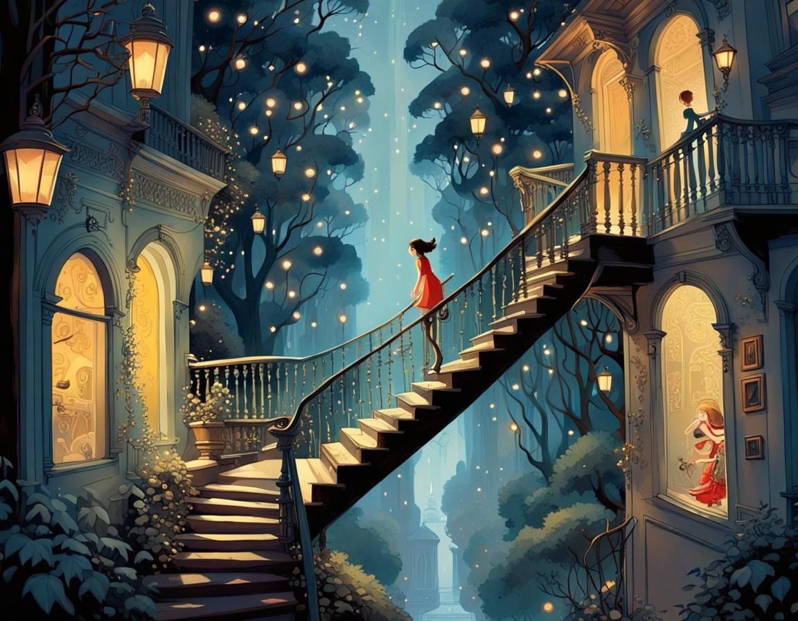 Whimsical Game of Glory: Ink and Watercolor Collage