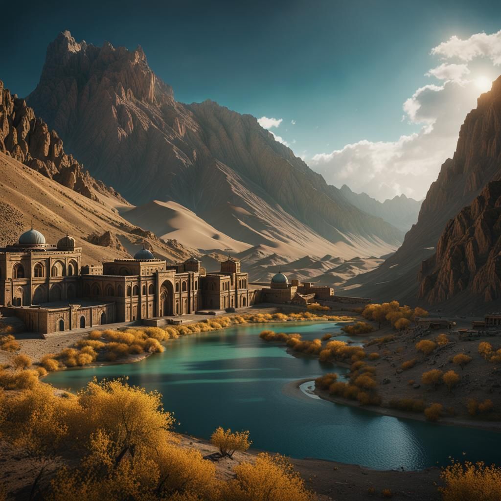 Dramatic Afghanistan Landscape in Detailed Matte Painting