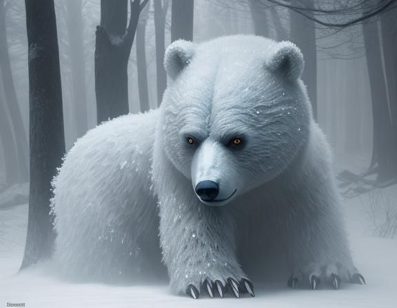 Gothic Winter Forest with Ghostly Spirits