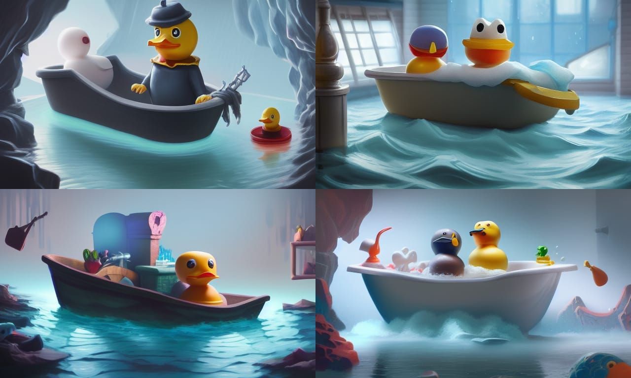 Toy Boat and Rubber Duck Epic Bathtub Battle