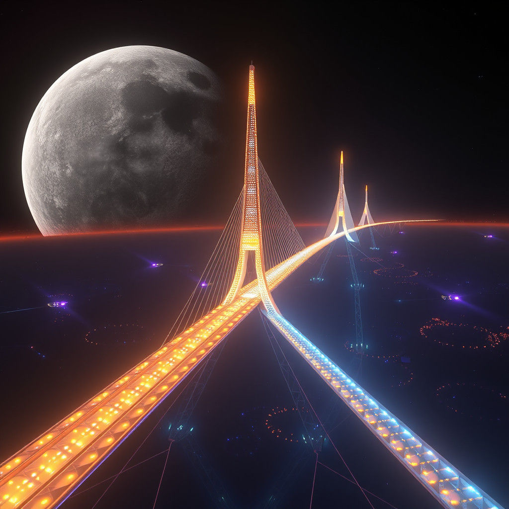 Lunar Spire: A Bridge Between Earth and Moon